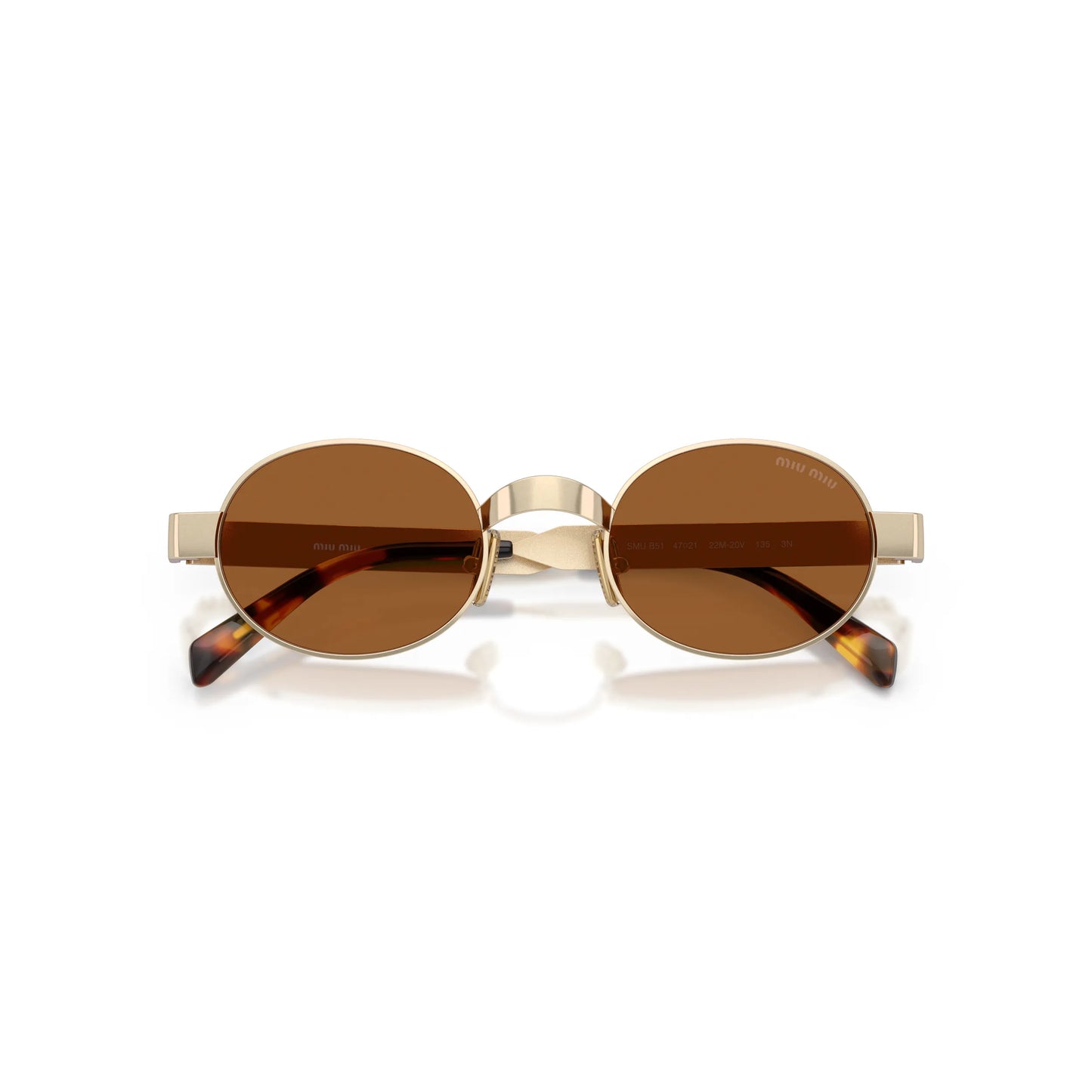 Occhiali da sole Miu Miu MU B51S 22M20V Old Gold rotondi -dettagli2
