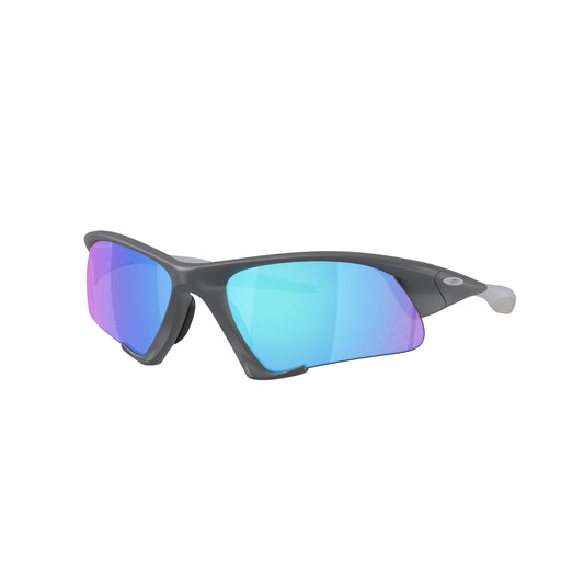 Occhiali da sole Oakley Suture Jacket OO9532 953202 Carbonio Opaco Prizm Sapphire Polarized avvolgenti -laterale