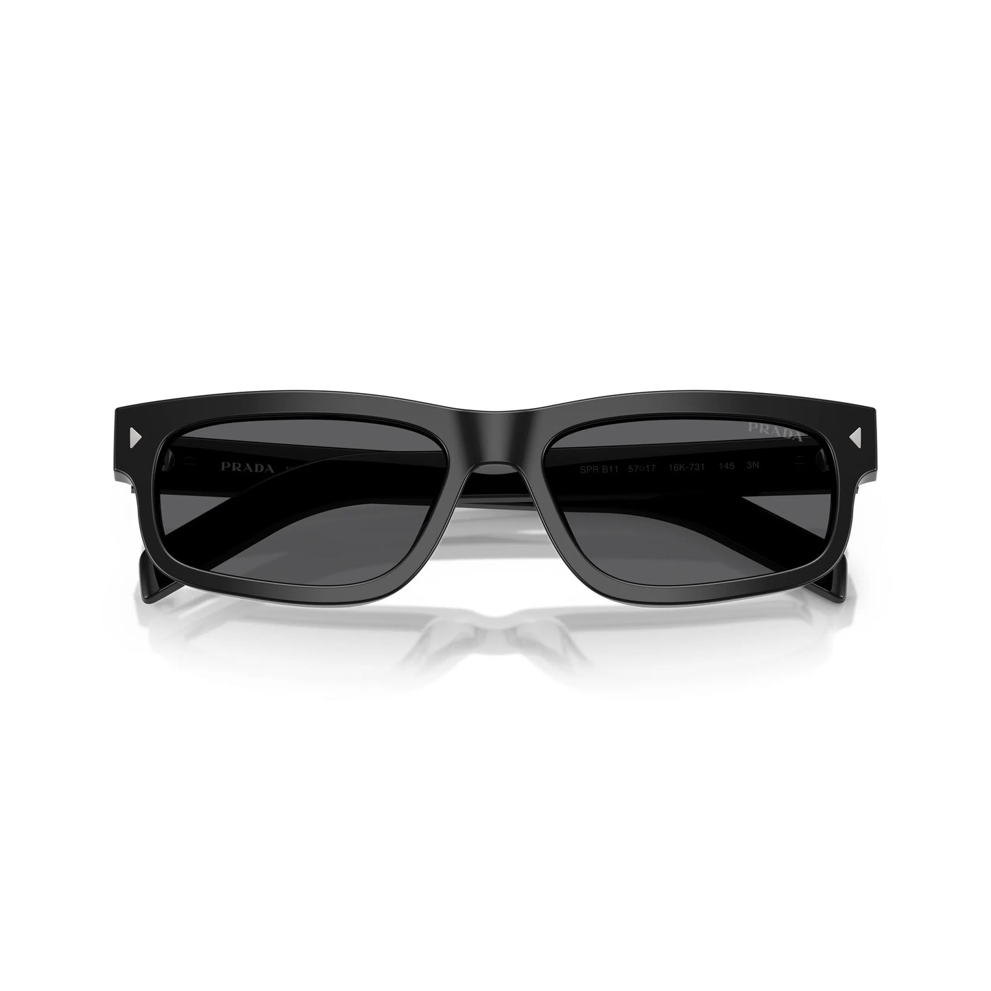 Occhiali da sole Prada PR B11S 16K731 Black Grey rettangolari -dettagli2