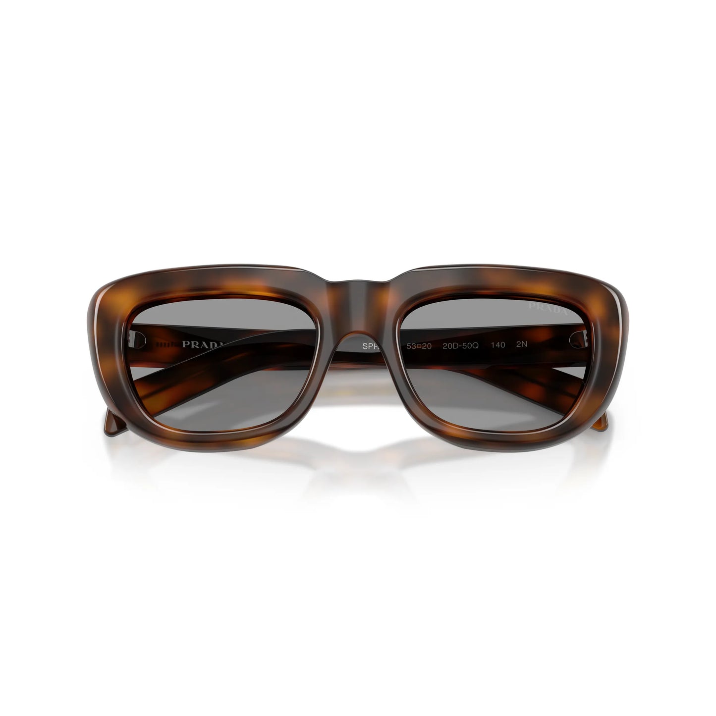 Occhiali da sole Prada PR D07S 20D07S Juniper Tartarugato Grey rettangolari -dettagli2