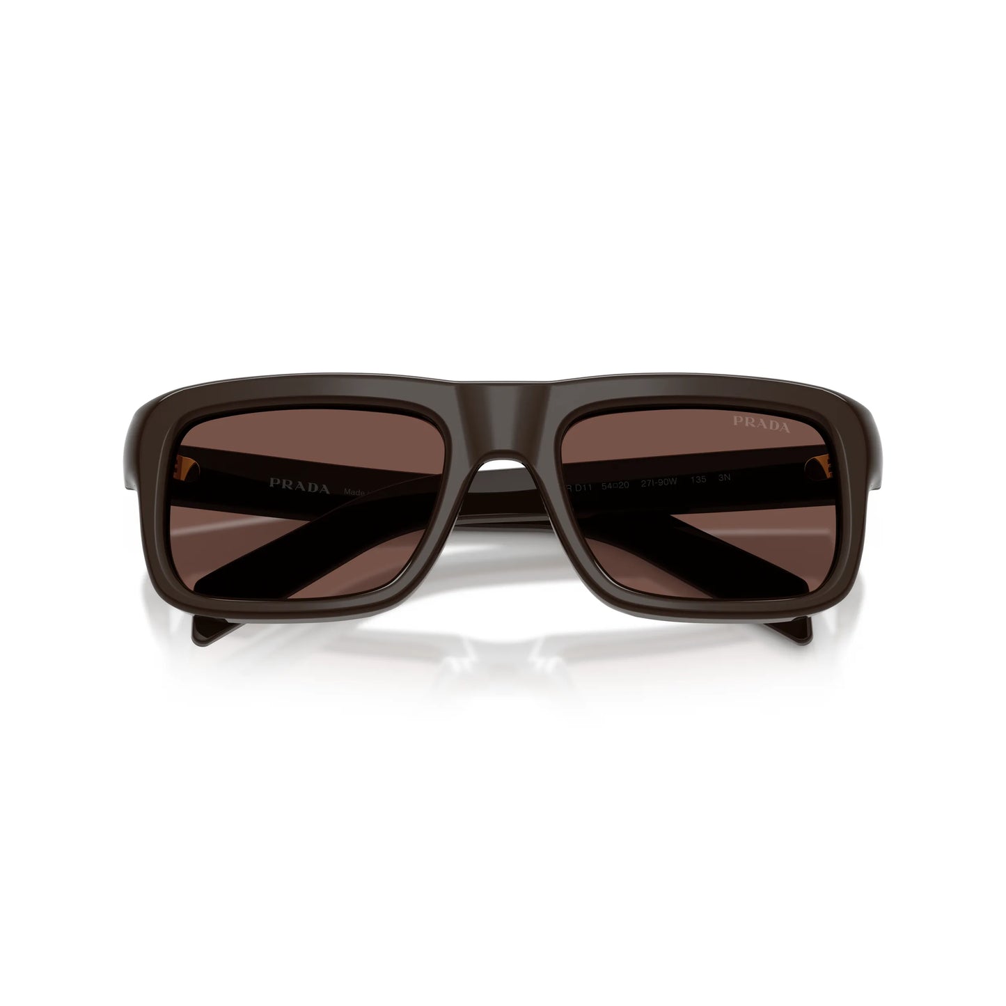 Occhiali da sole Prada PR D11S 27I90W Cigar Chocolate Black rettangolari -dettagli2
