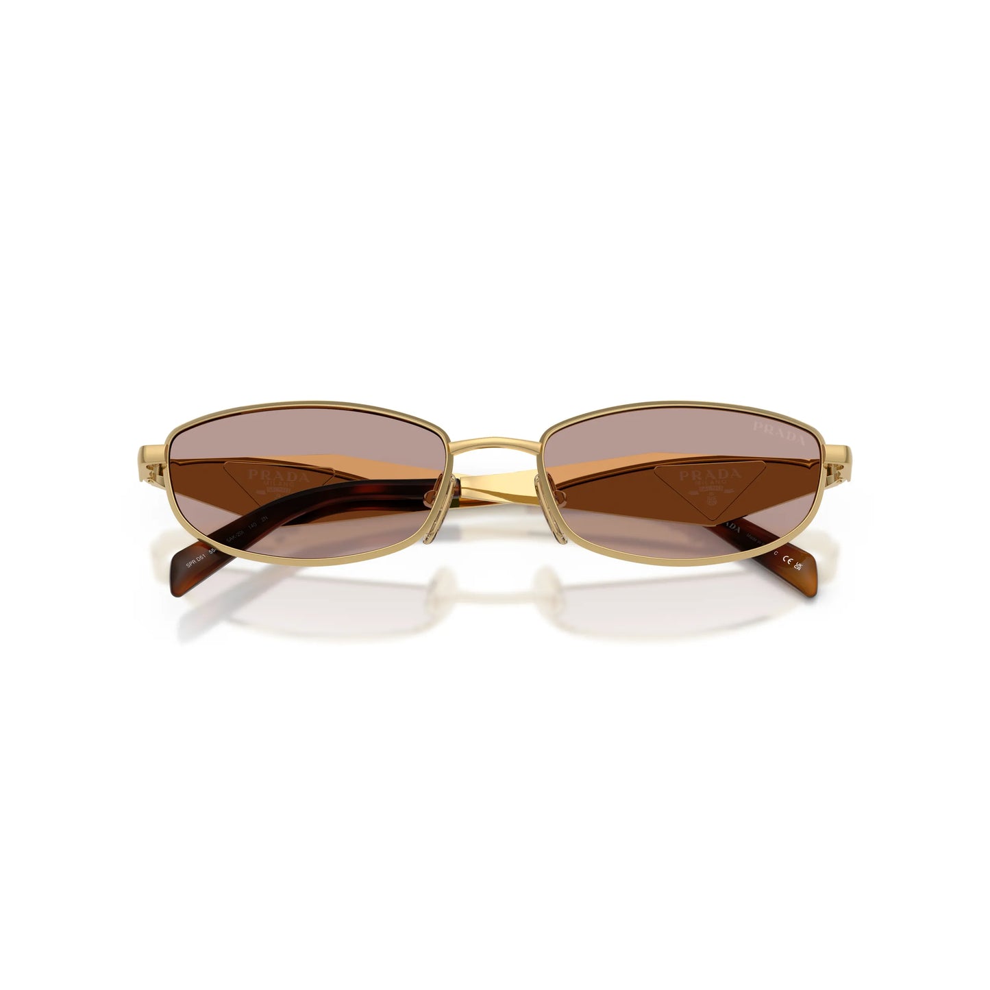 Occhiali da sole Prada PR D51S 5AK20I Oro ovale -dettagli2