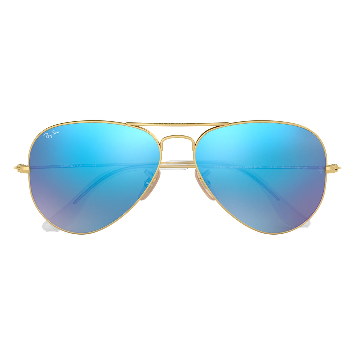 Ray-Ban Aviator Large Metal RB3025 112/17 Sonnenbrille, mattes Arista-Gold, Aviator-Form