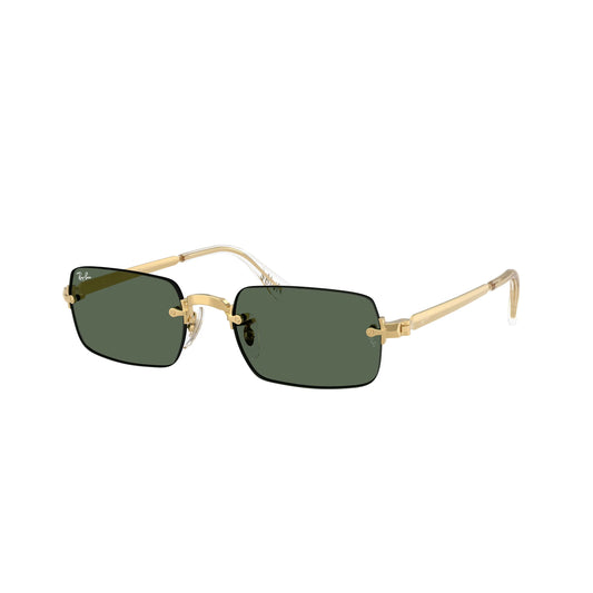 Occhiali da sole Ray-Ban RB3928 001/71 Gold Verde Scuro rettangolari -laterale