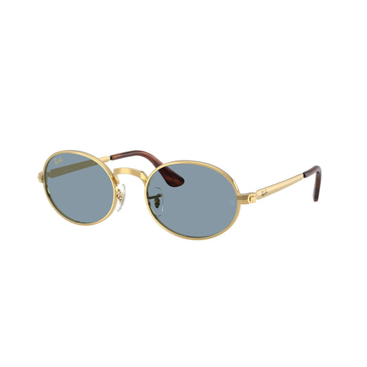 Occhiali da sole Ray-Ban A$AP Rocky RB3931 001/56 Gold Blue rotondi -laterale
