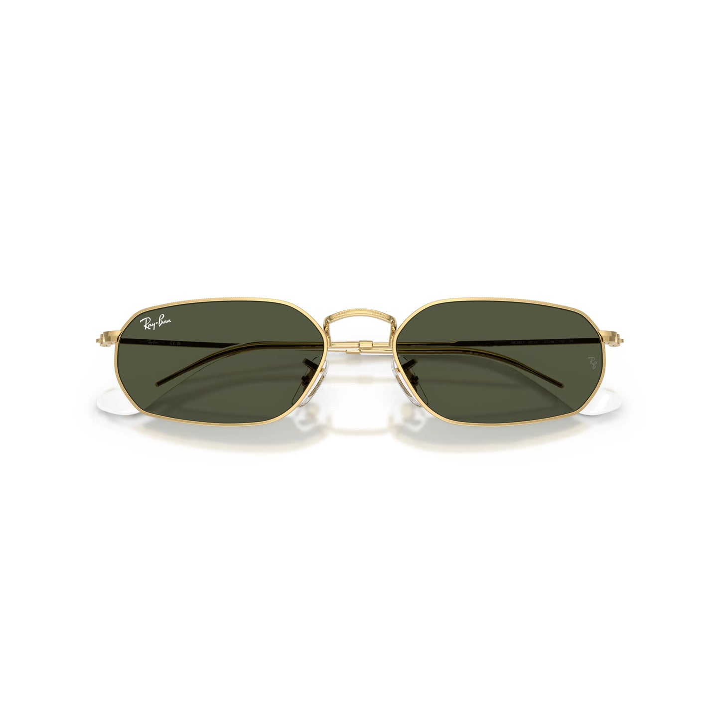 Occhiali da sole Ray-Ban RB3947 001/31 Gold Green geometrici -dettagli2