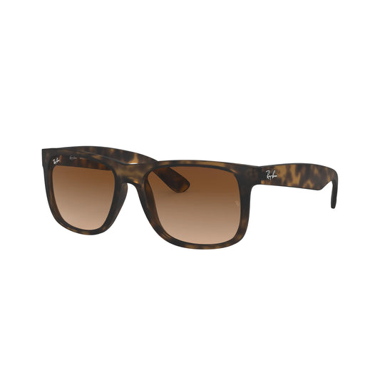 Occhiali da sole Ray-Ban Justin RB4165 710/13 Havana chiaro gommato rettangolare