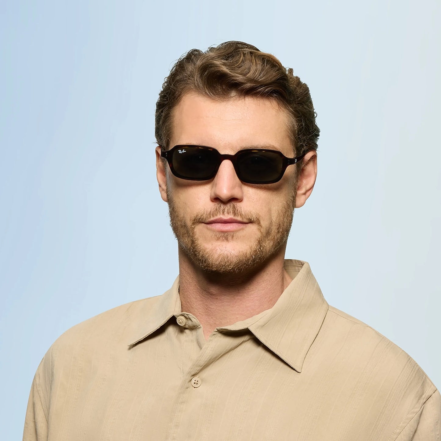 Occhiali da sole Ray-Ban RB4455 1359/87 Havana rettangolari -dettagli5