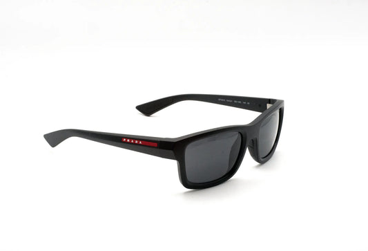 Occhiali da sole Prada Linea Rossa PS B10S 1BO08Z Nero Opaco squadrati -laterale