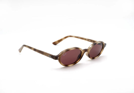 Occhiali da sole Ray-Ban RB4472 685675 Havana Violet ovali -laterale