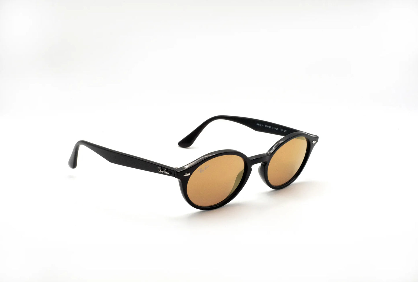 Occhiali da sole Ray-Ban RB4315 Black Brown Gold Mirror ovali