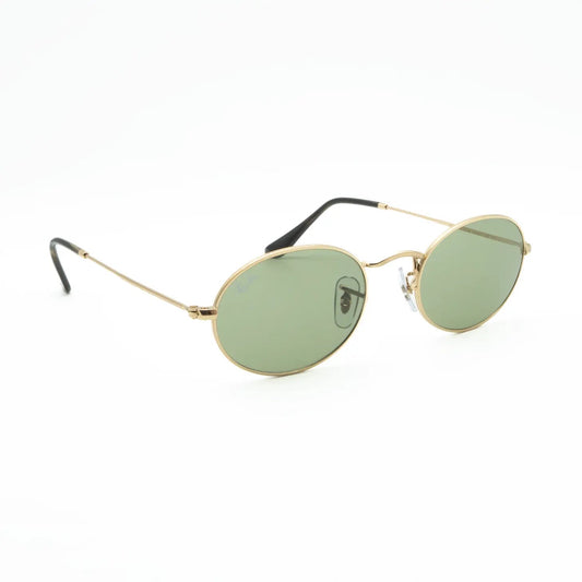 Occhiale da sole Ray-Ban Oval RB3547 001/4E Oro/Battle Green-laterale