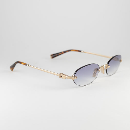 Occhiale da sole Miu Miu SMU A54 ZVN-80O Gold-laterale