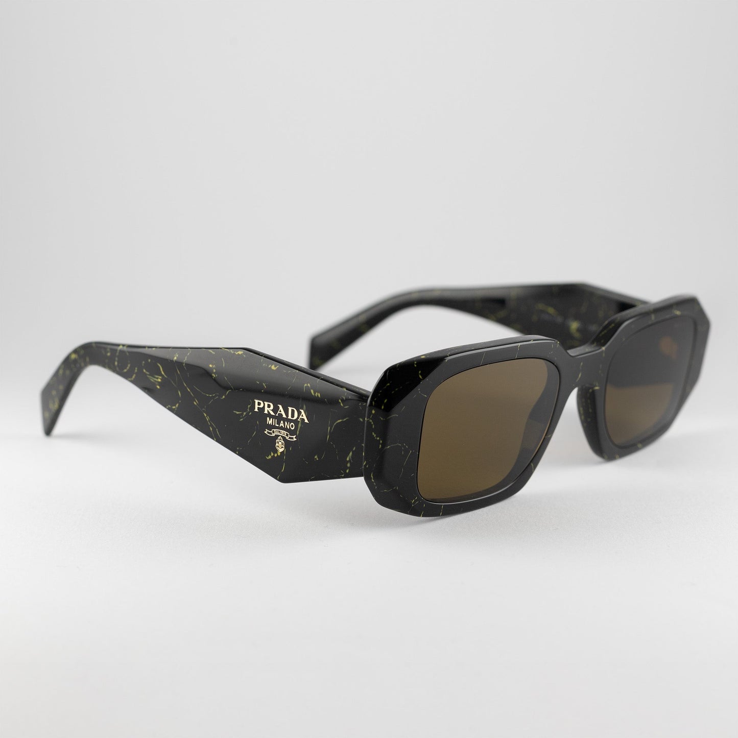 Occhiale da sole Prada SPR 17W 19D-01T Black Marble-laterale