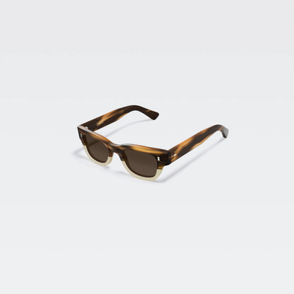 Occhiali da sole Cubitts Frederick Beechwood Fade rettangolare