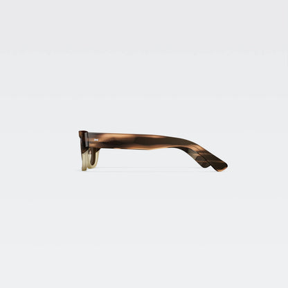 Occhiali da sole Cubitts Frederick Beechwood Fade rettangolare