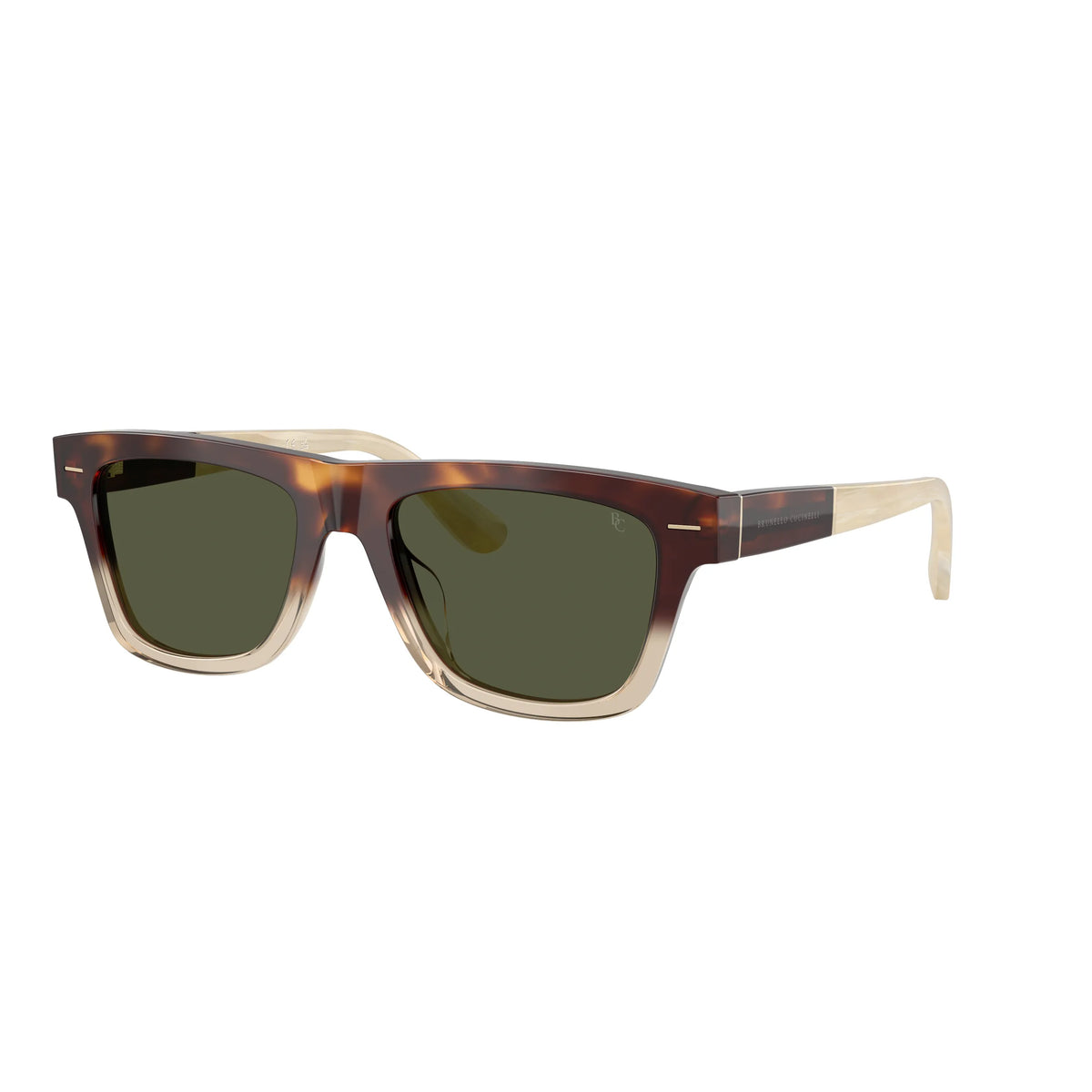 Brunello Cucinelli Sonnenbrille BC4033S 105552 Havana Borgo / Crystal rechteckig