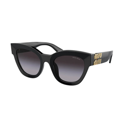 Occhiali da sole Miu Miu MU 01YS 1AB5D1 Nero Grigio sfumato -laterale