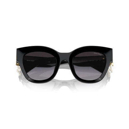 Occhiali da sole Miu Miu MU 01YS 1AB5D1 Nero Grigio sfumato -dettagli2