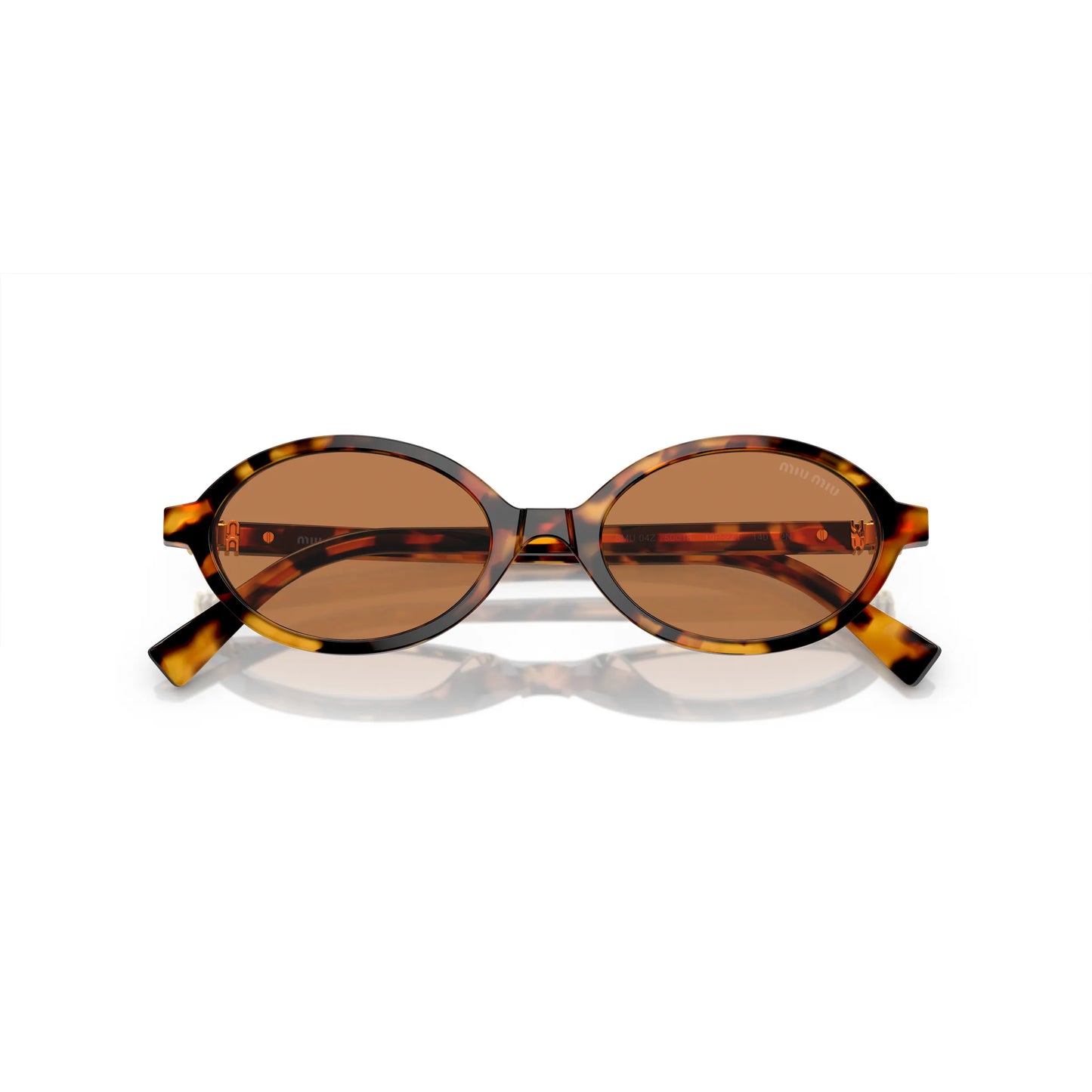 Occhiali da sole Miu Miu MU 04ZS 19P2Z1 Havana Light Brown ovali -dettagli2