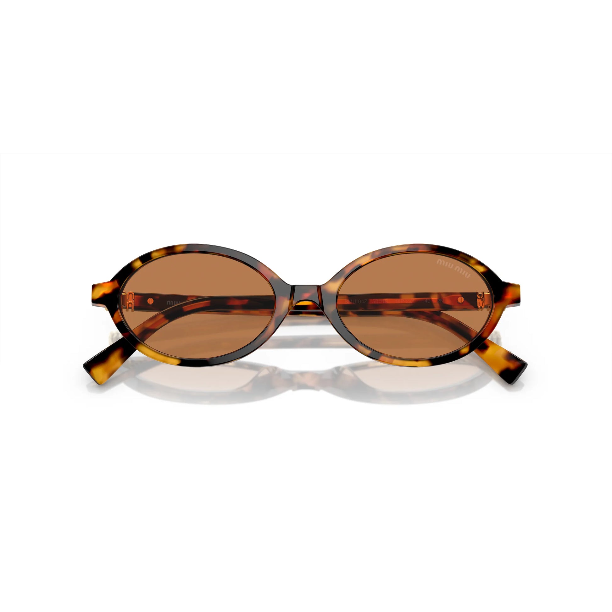 Occhiali da sole Miu Miu MU 04ZS 19P2Z1 Havana Light Brown ovali -dettagli2