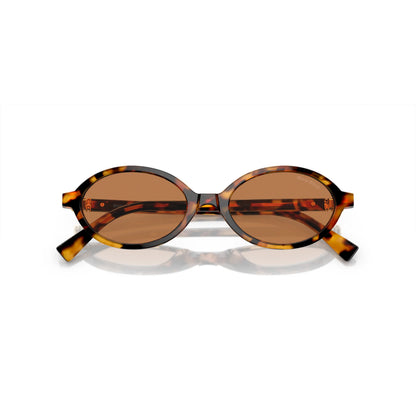 Occhiali da sole Miu Miu MU 04ZS 19P2Z1 Havana Light Brown ovali -dettagli2