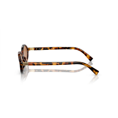 Occhiali da sole Miu Miu MU 04ZS 19P2Z1 Havana Light Brown ovali -dettagli