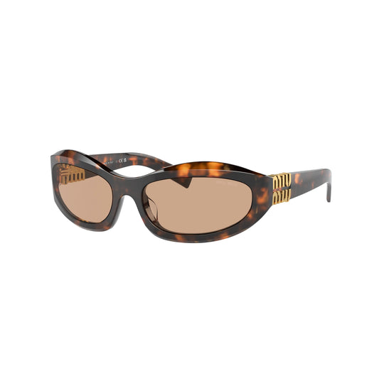 Occhiali da sole Miu Miu MU 14ZS 14L90H Havana Miele rettangolari