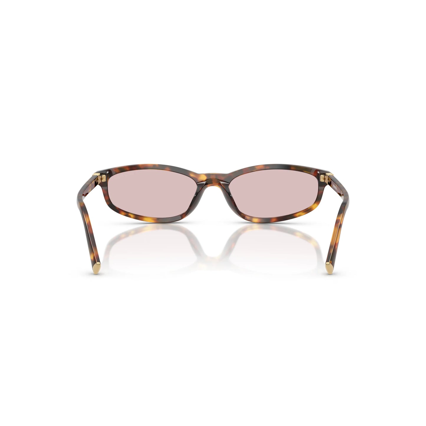 Occhiali da sole Miu Miu MU A06S 14L4I0 Havana Miele geometrico -dettagli
