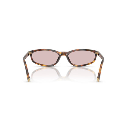 Occhiali da sole Miu Miu MU A06S 14L4I0 Havana Miele geometrico -dettagli