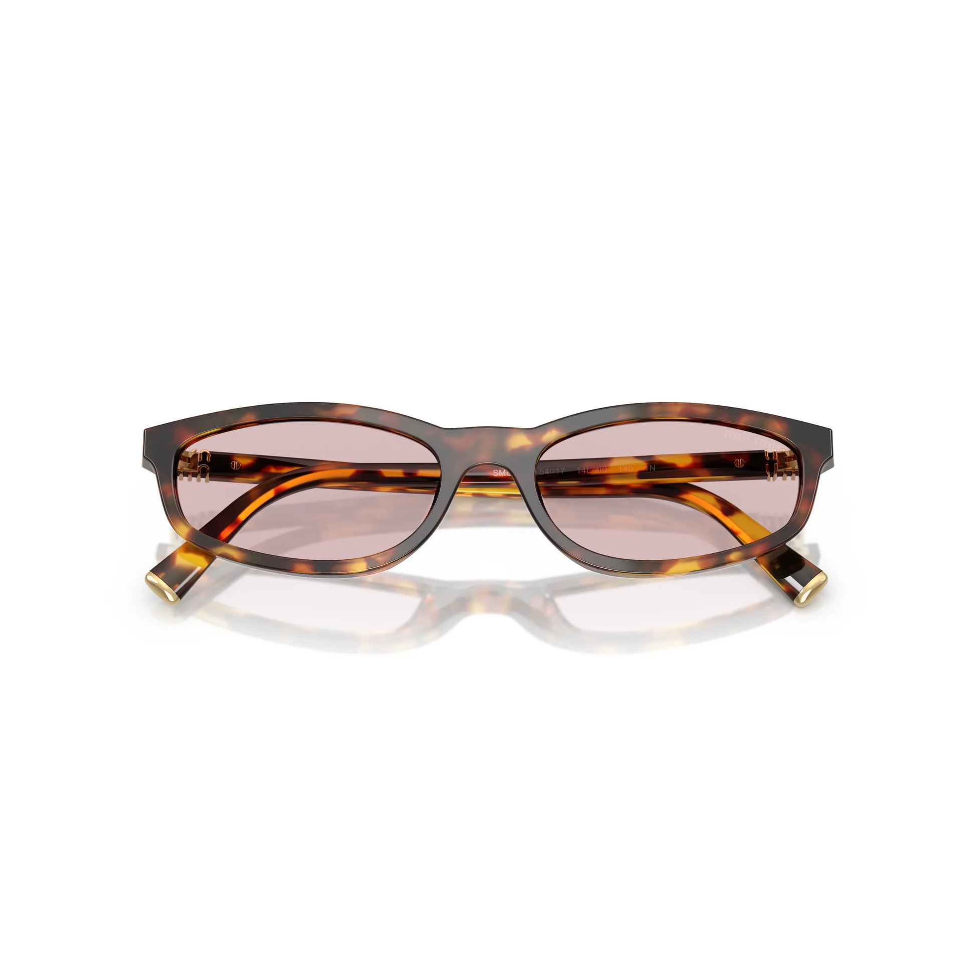 Occhiali da sole Miu Miu MU A06S 14L4I0 Havana Miele geometrico -dettagli2