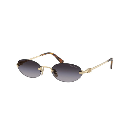 Occhiali da sole Miu Miu MU A54S ZVN5D1 Gold/Light Grey rimless
