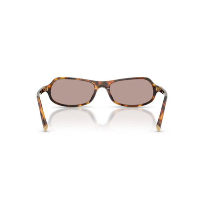 Occhiali da sole Miu Miu MU B10SU 14L20I Havana Miele geometrico -dettagli1