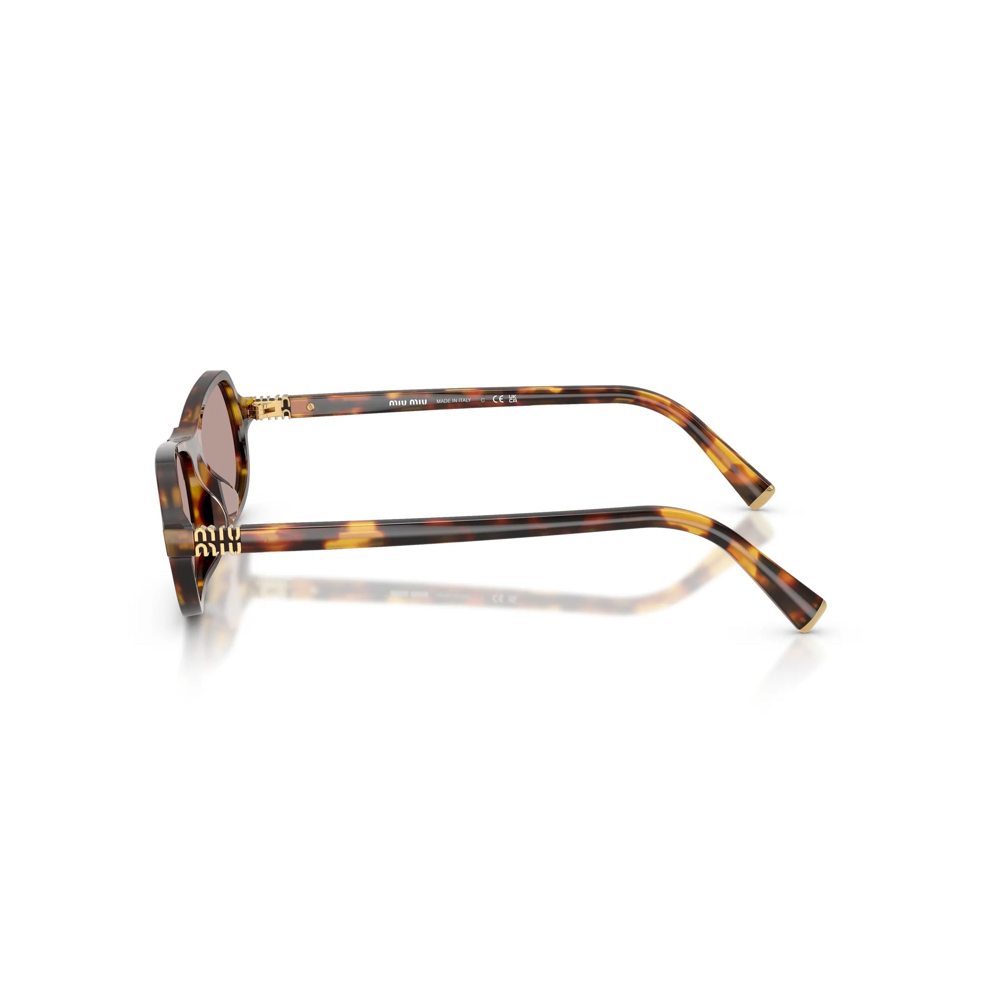 Occhiali da sole Miu Miu MU B10SU 14L20I Havana Miele geometrico -dettagli