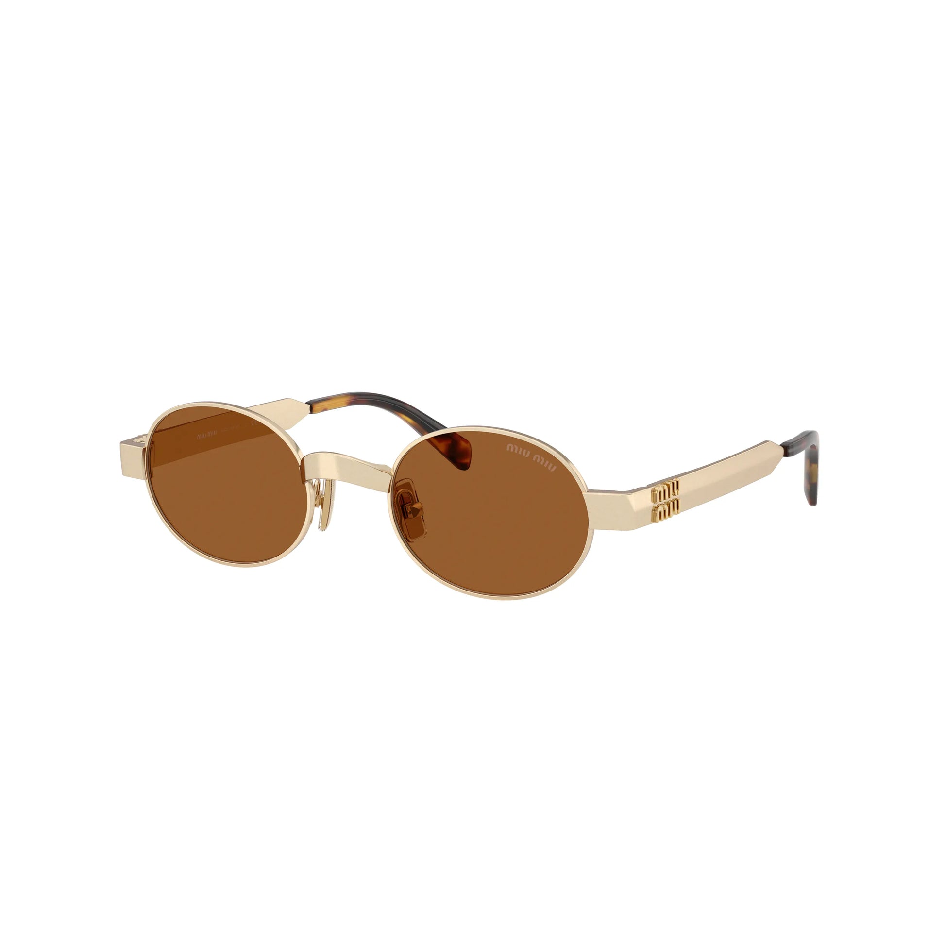 Occhiali da sole Miu Miu MU B51S 22M20V Old Gold rotondi -laterale