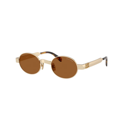 Occhiali da sole Miu Miu MU B51S 22M20V Old Gold rotondi -laterale