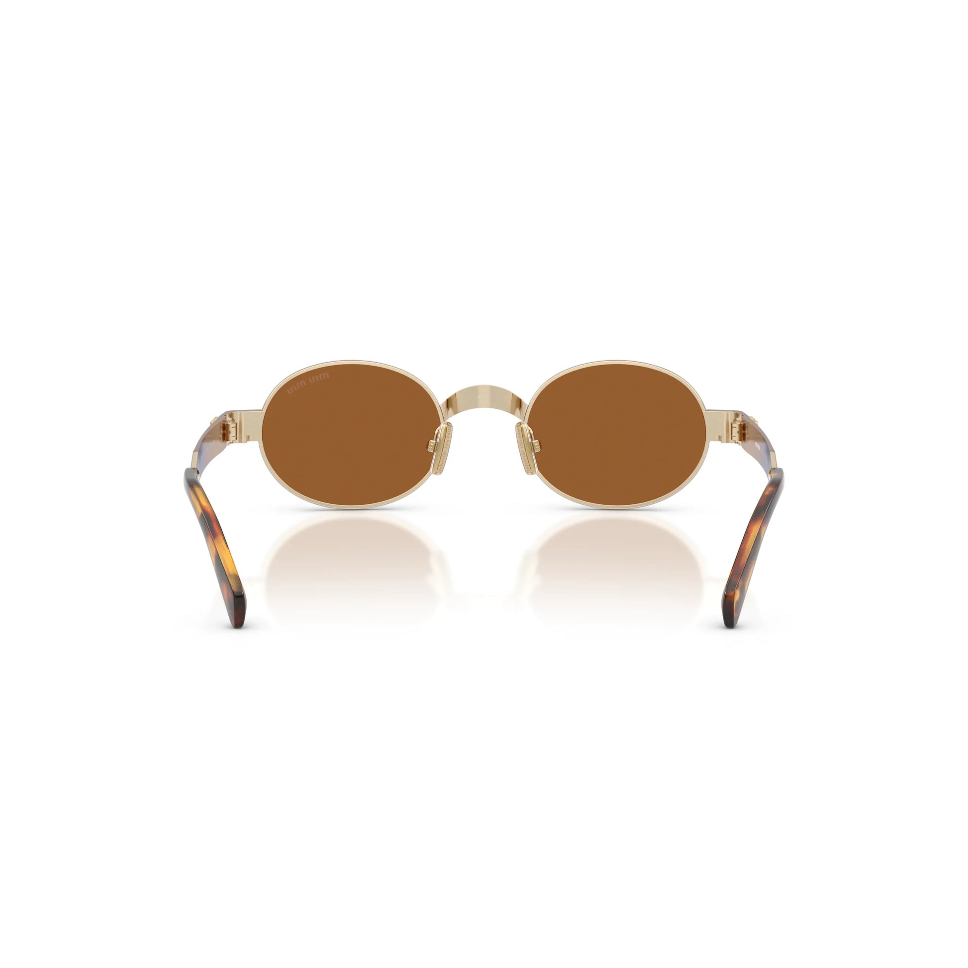 Occhiali da sole Miu Miu MU B51S 22M20V Old Gold rotondi -dettagli1