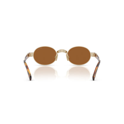 Occhiali da sole Miu Miu MU B51S 22M20V Old Gold rotondi -dettagli1