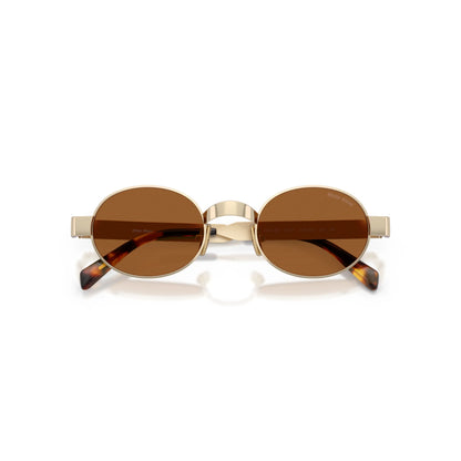 Occhiali da sole Miu Miu MU B51S 22M20V Old Gold rotondi -dettagli2