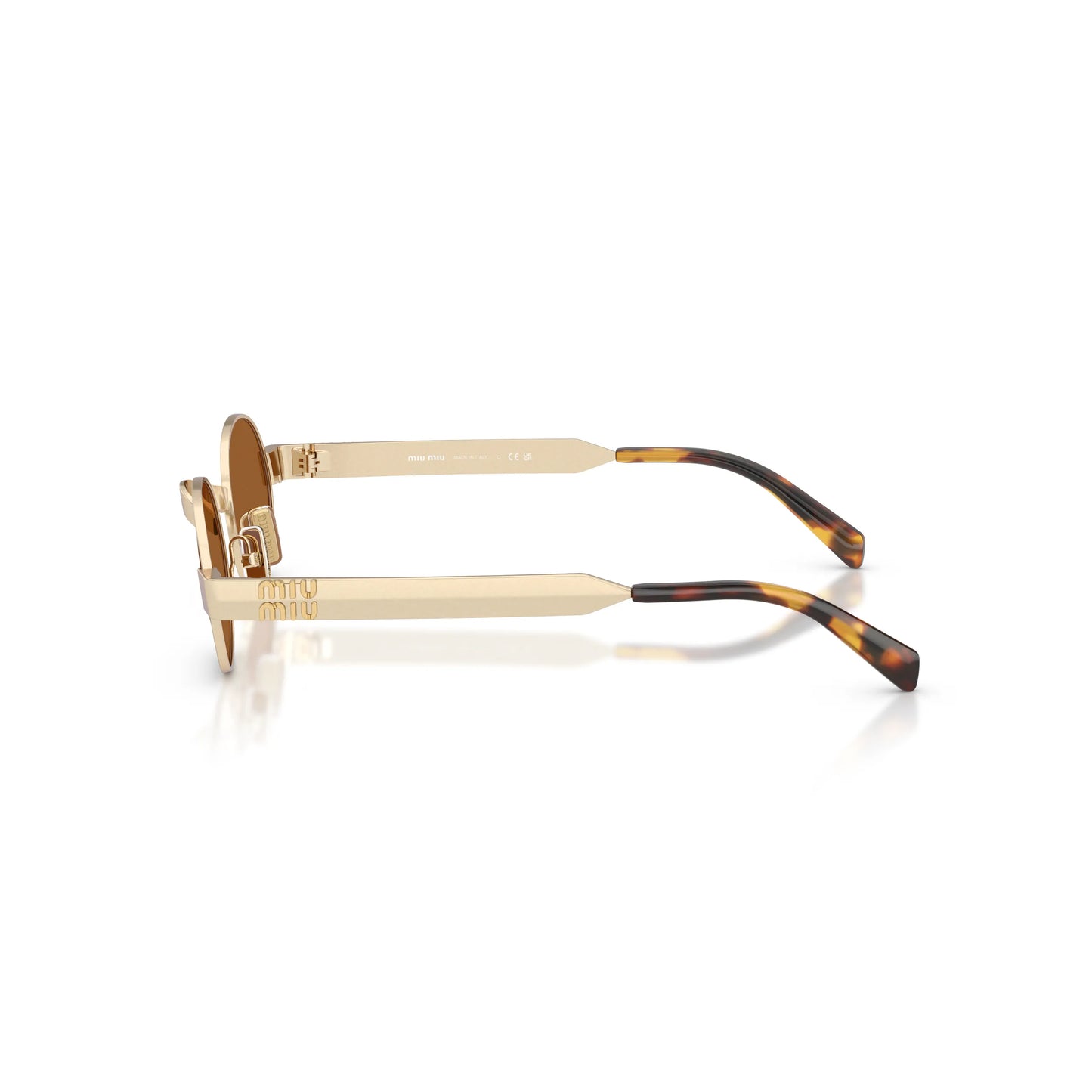 Occhiali da sole Miu Miu MU B51S 22M20V Old Gold rotondi -dettagli