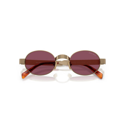 Occhiali da sole Miu Miu MU B51S 7OE30Y Ottone Violet rotondi -dettagli2