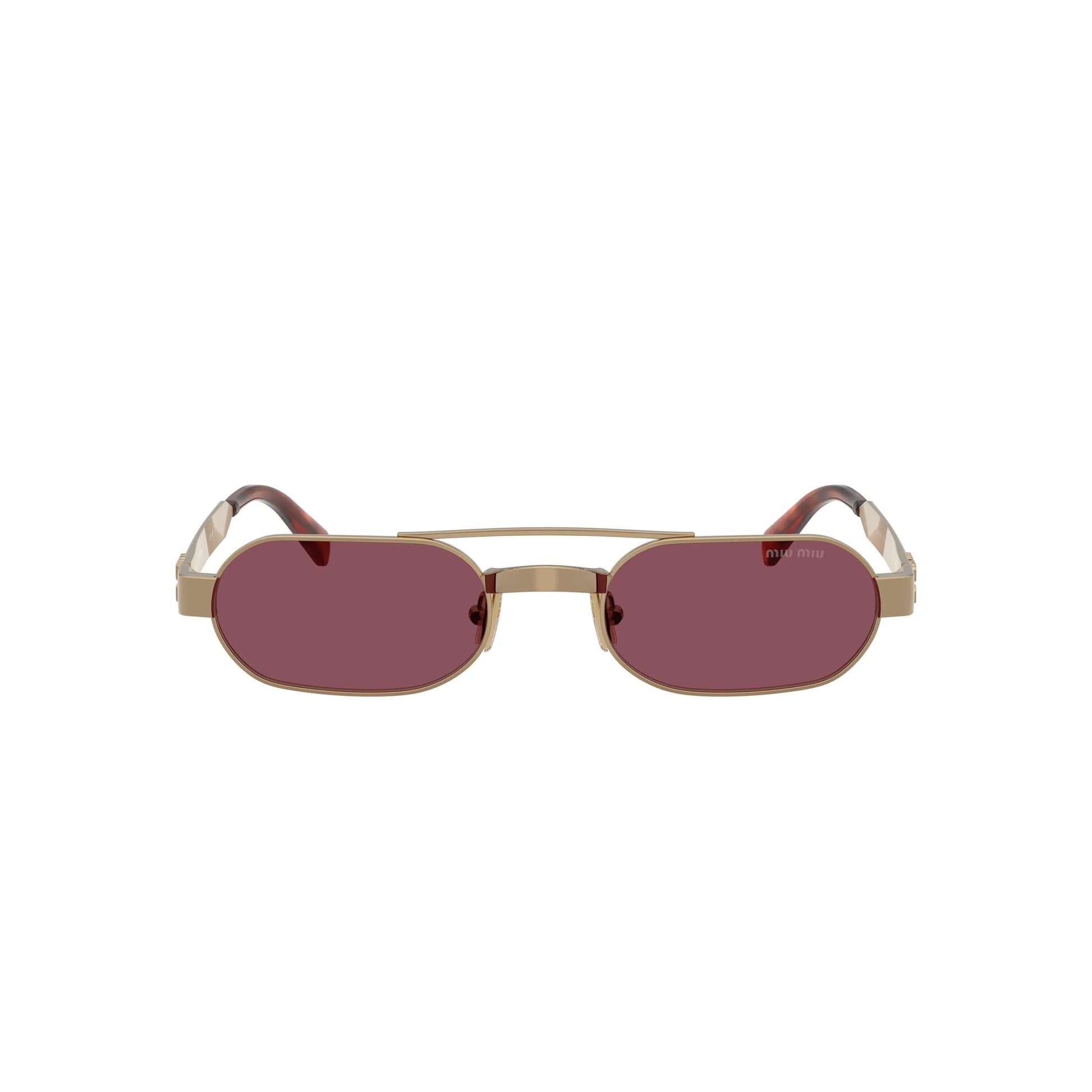 Occhiali da sole Miu Miu MU B52S 7OE30Y Ottone Violet ovali
