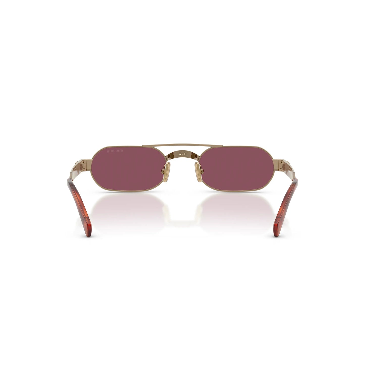 Occhiali da sole Miu Miu MU B52S 7OE30Y Ottone Violet ovali -dettagli1