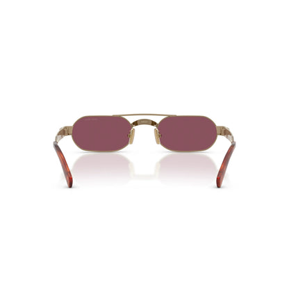 Occhiali da sole Miu Miu MU B52S 7OE30Y Ottone Violet ovali -dettagli1