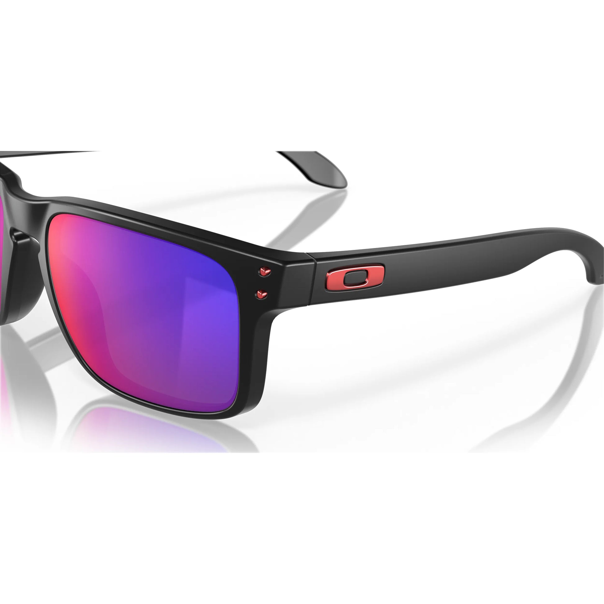 Occhiali da sole Oakley Holbrook OO9102 910236 Matte Black Red Iridium -dettagli2