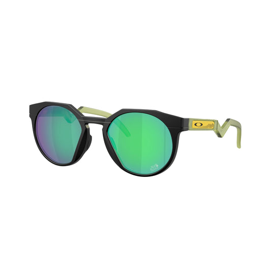 Occhiali da sole Oakley HSTN OO9242 924222 Nero Opaco Prizm Jade rotondi -laterale