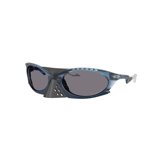 Occhiali da sole Oakley Plantaris OO9437 943709 Blue trasparente opaco -laterale