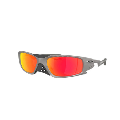 Occhiali da sole Oakley Plantaris Square OO9529 952905 Titanium Prizm Ruby -laterale