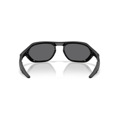 Occhiali da sole Oakley Cage Jacket OO9537 953708 Nero lucido polarizzati ovale