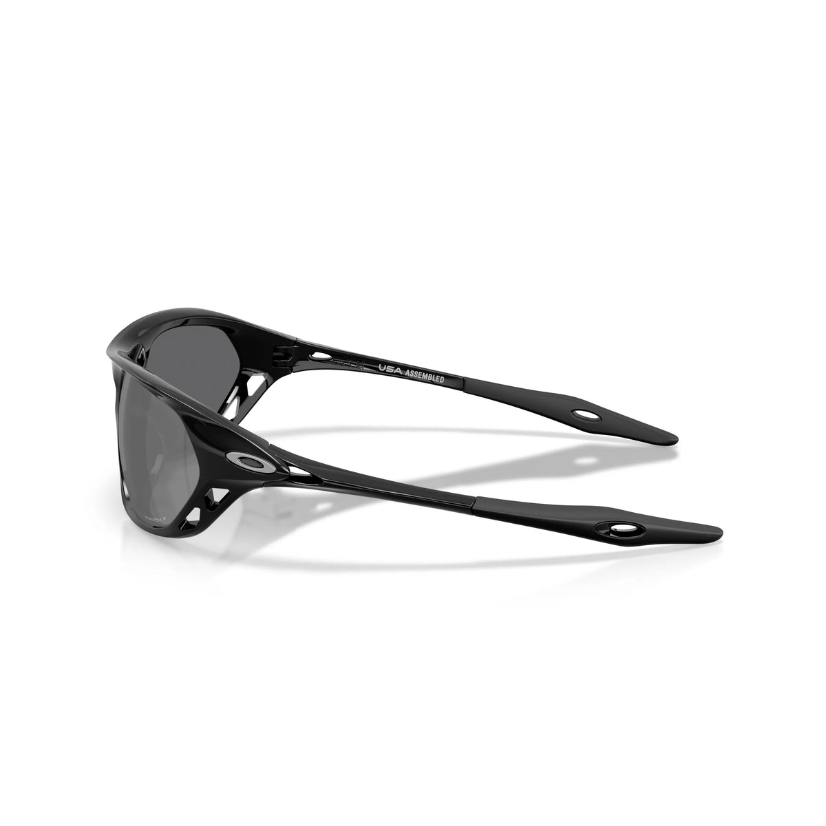 Occhiali da sole Oakley Cage Jacket OO9537 953708 Nero lucido polarizzati ovale